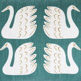 Habitat x Scion swim swam swan cushion green 30x50cm (British brand)