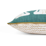 Habitat x Scion swim swam swan cushion green 30x50cm (British brand)