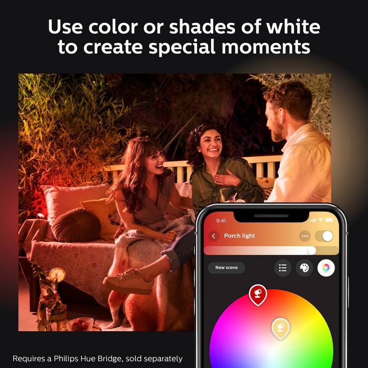 Philips Hue Lily outdoor spotlight base kit, imported from the UK