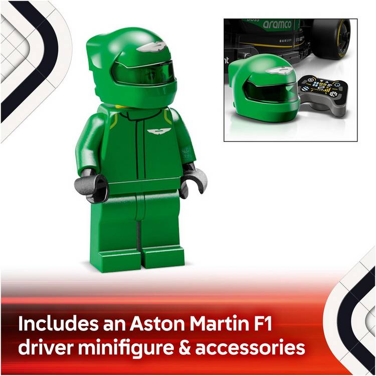 LEGO Aston Martin F1 AMR24 race car toy, imported from the UK
