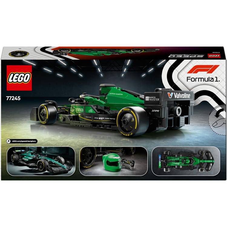 LEGO Aston Martin F1 AMR24 race car toy, imported from the UK