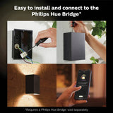 Philips Hue Resonate black smart wall light H18cm, imported from the UK
