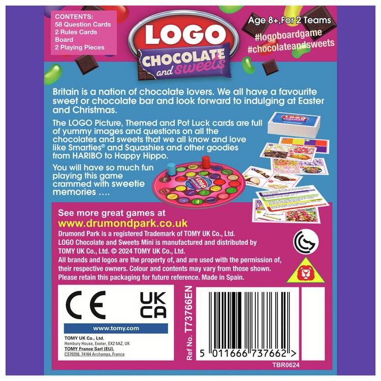 Drumond Park Logo chocolate and sweets board game (British brand)