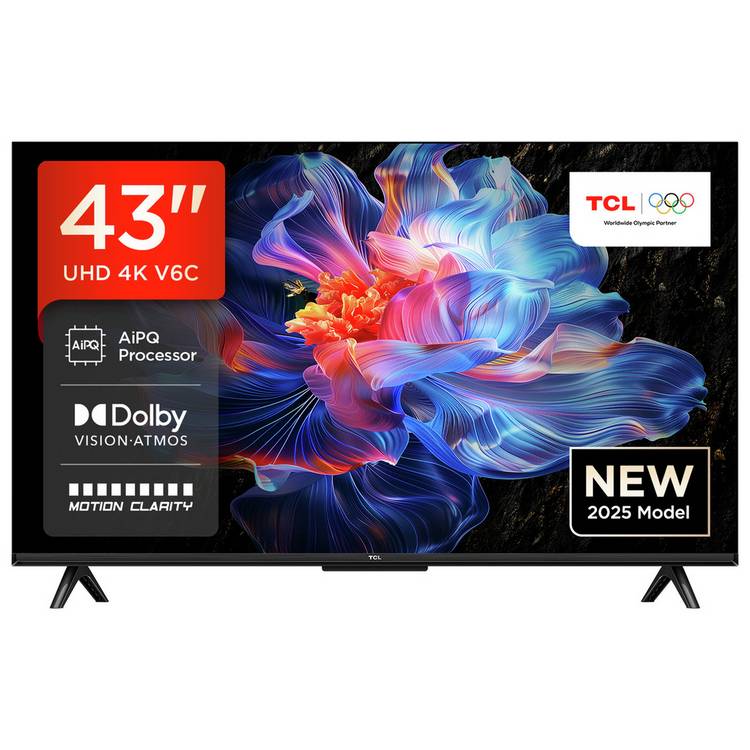 TCL Smart 4K UHD HDR LED TV 43 inch, imported from the UK