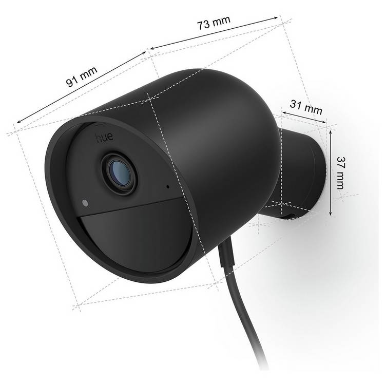 Hue Secure security camera 1080p HD wired (British brand)