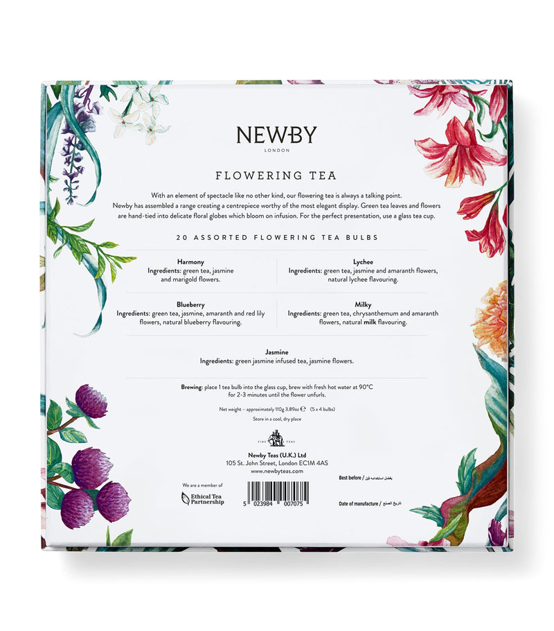 Newby flowering tea set with five blends 110g, imported from the UK