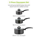 Tower Cerasure 3pc saucepan set (British brand)