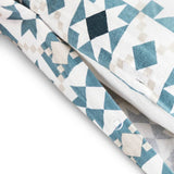 Habitat brushed cotton tile print blue bedding set single (British brand)