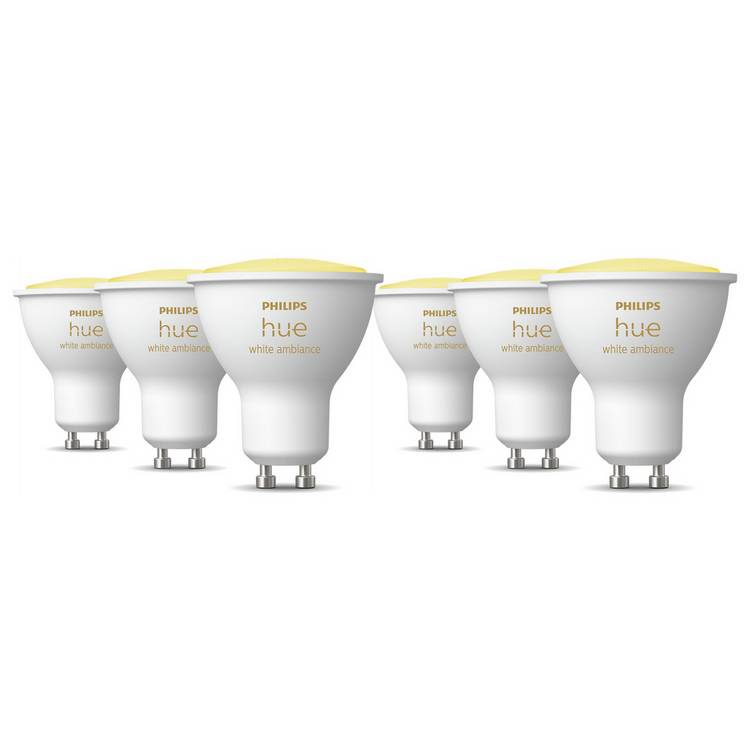 Philips smart light bulb GU10 pack of 6 (British brand)