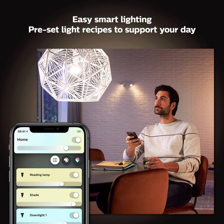 Philips smart light bulb GU10 pack of 6 (British brand)