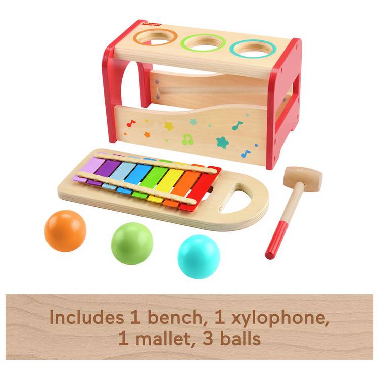 Fisher-Price Pound & Tap Bench Xylophone toy, UK version