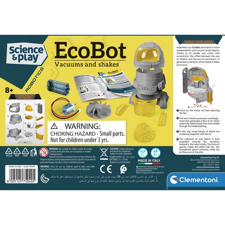 Clementoni Science Museum Ecobot robotics kit for kids (British brand)