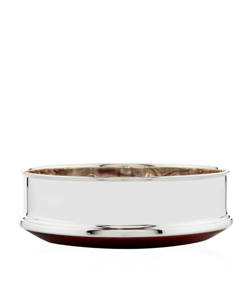 Carrs sterling silver straight bottle coaster 5 inch - British product