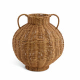 Habitat rattan vase with handles 28cm (British brand)