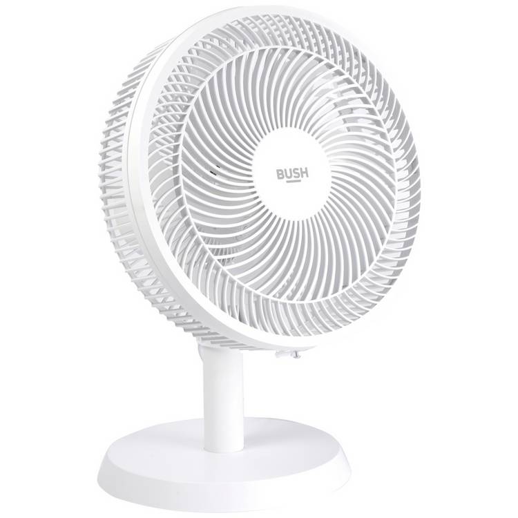 Bush white desk fan 12 inch with three speed settings, UK version
