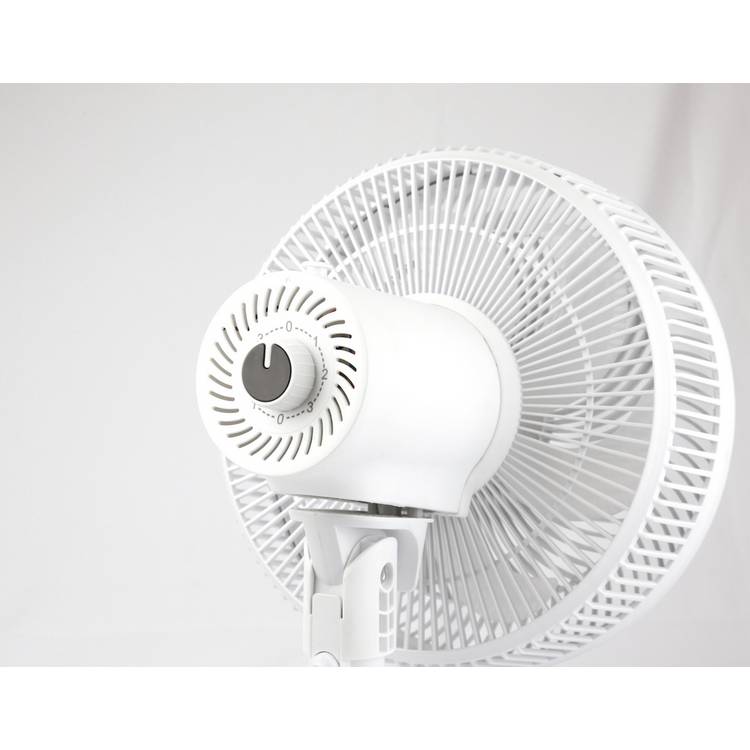 Bush white desk fan 12 inch with three speed settings, UK version