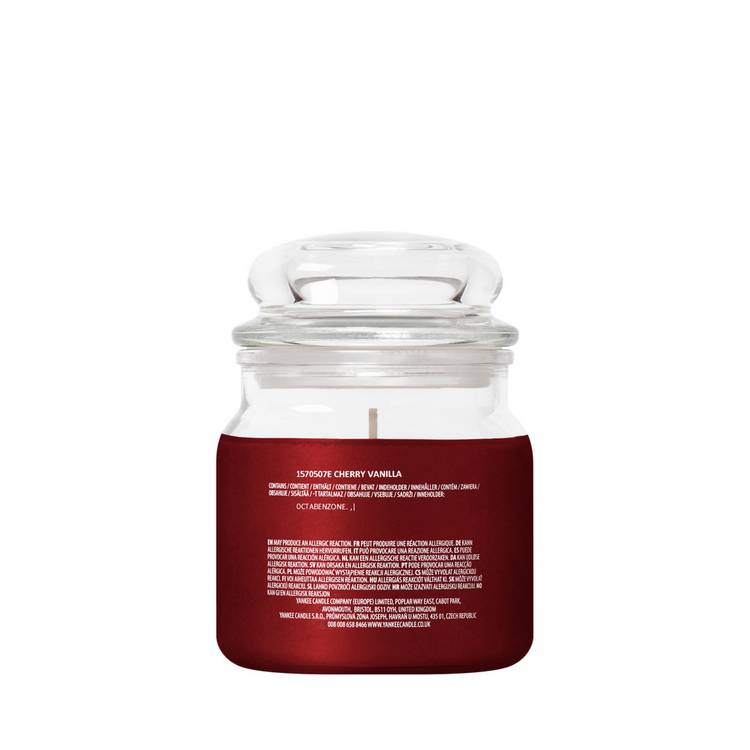 Yankee Candle Cherry Vanilla medium scented candle, imported from the UK