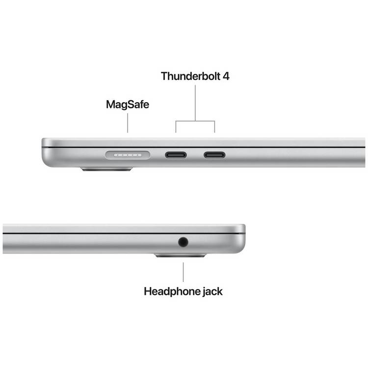 Apple MacBook Air 15.3in M4 Silver, imported from the UK