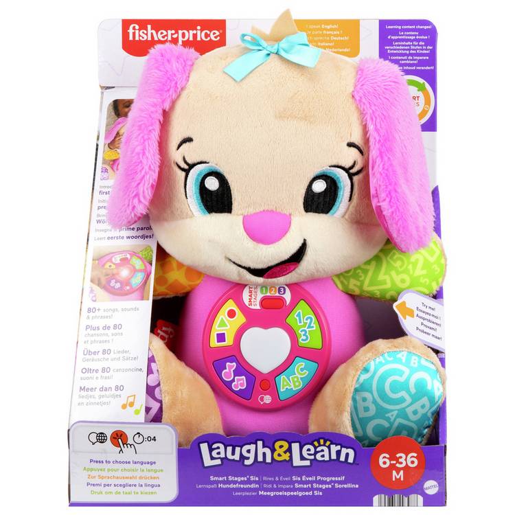 Fisher-Price pink plush musical toy, imported from the UK
