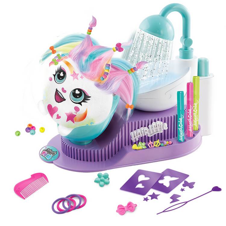 Airbrush Plush Hair'iffic Salon toy with airbrush and accessories, UK version