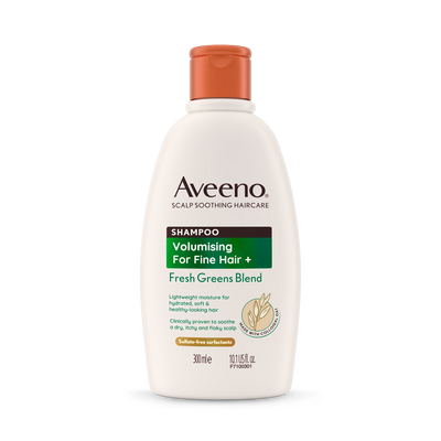 Aveeno Volumising+ Fresh Greens Blend Shampoo For Fine Hair 300ml