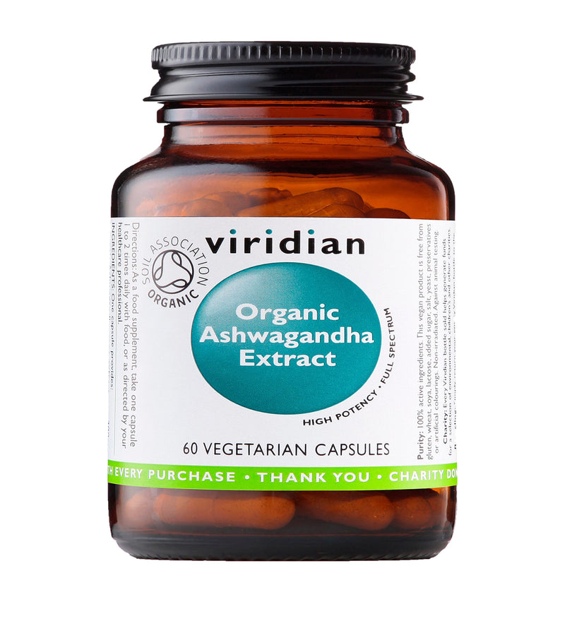 Viridian Ashwagandha Supplement 60 Capsules (British brand)