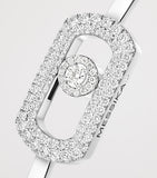 Messika So Move white gold diamond pavé bangle 0.67ct, UK version