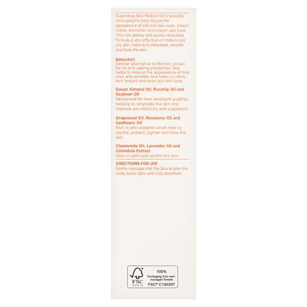 Superdrug Skin Restore Oil Scars Stretch Marks 200ml (British brand)