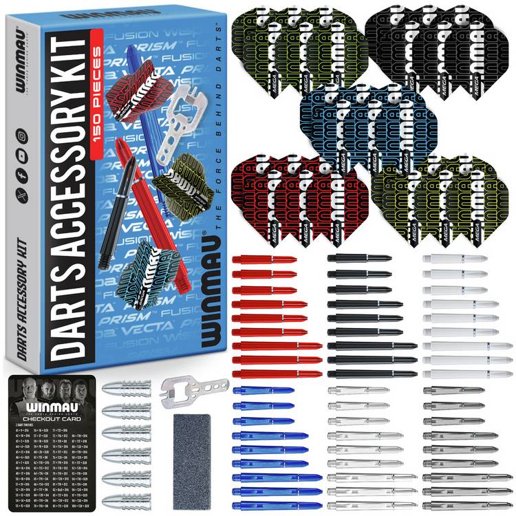 Winmau darts accessory kit over 150 pieces, UK version