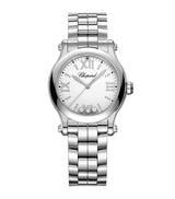 Harrods Chopard Happy Sport Stainless Steel Diamond Watch 30mm- Buy online at McGrocer