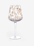 White confetti wine glasses set of 2 21cm height (British brand)