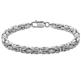 Argos Revere Italian Sterling Silver Square Byzantine Bracelet 8.5in- Buy online at McGrocer