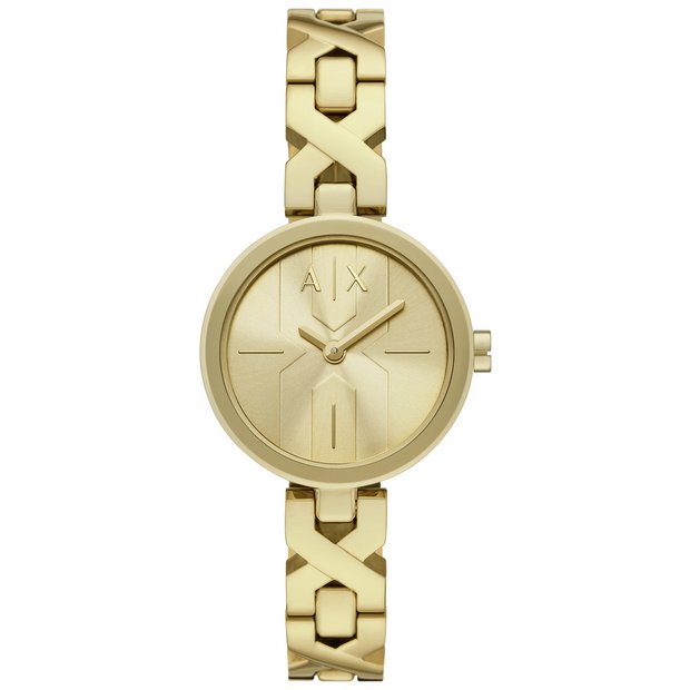 Armani Exchange ladies watch gold-tone 32mm, UK version