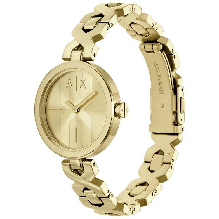 Armani Exchange ladies watch gold-tone 32mm, UK version