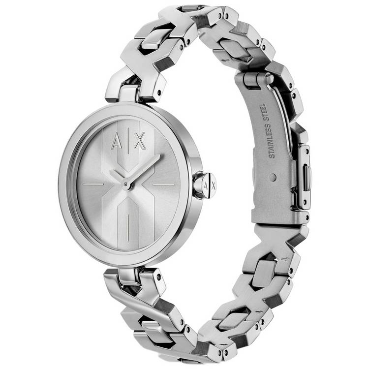 Armani Exchange silver stainless steel bracelet watch - British product