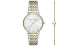 Armani Exchange ladies silver stainless bracelet watch (British brand)