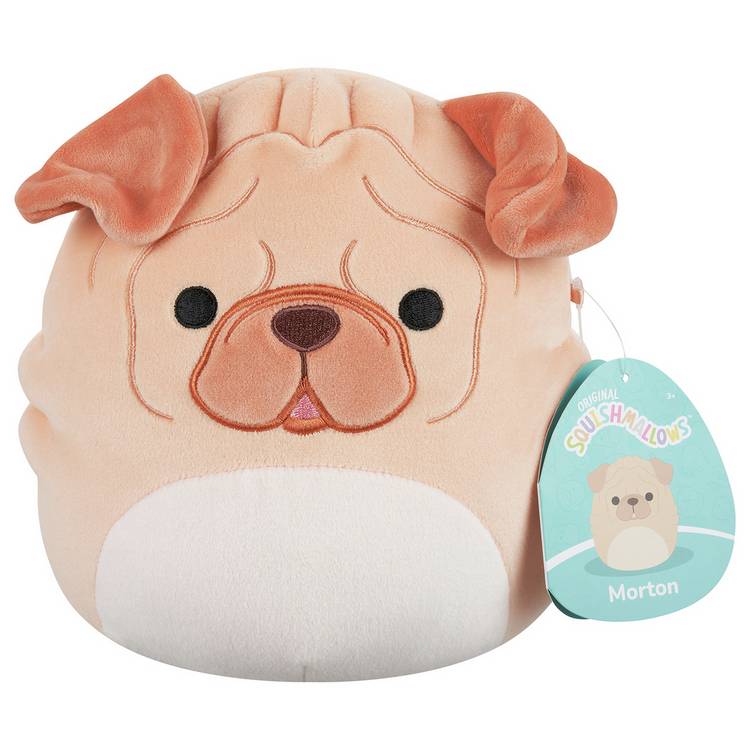 Squishmallows Morton brown Shar Pei plush toy 7.5 inch, UK version