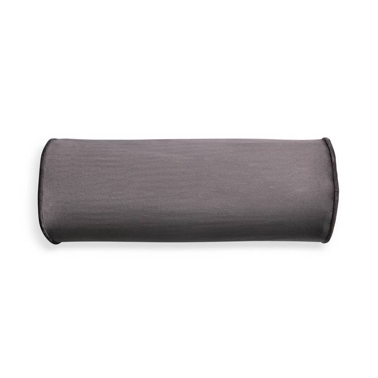 Habitat grey velvet bolster cushion 20x50cm - British product