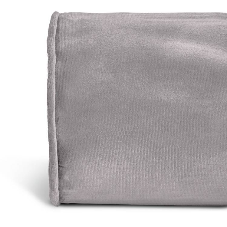 Habitat grey velvet bolster cushion 20x50cm - British product
