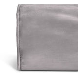Habitat grey velvet bolster cushion 20x50cm - British product