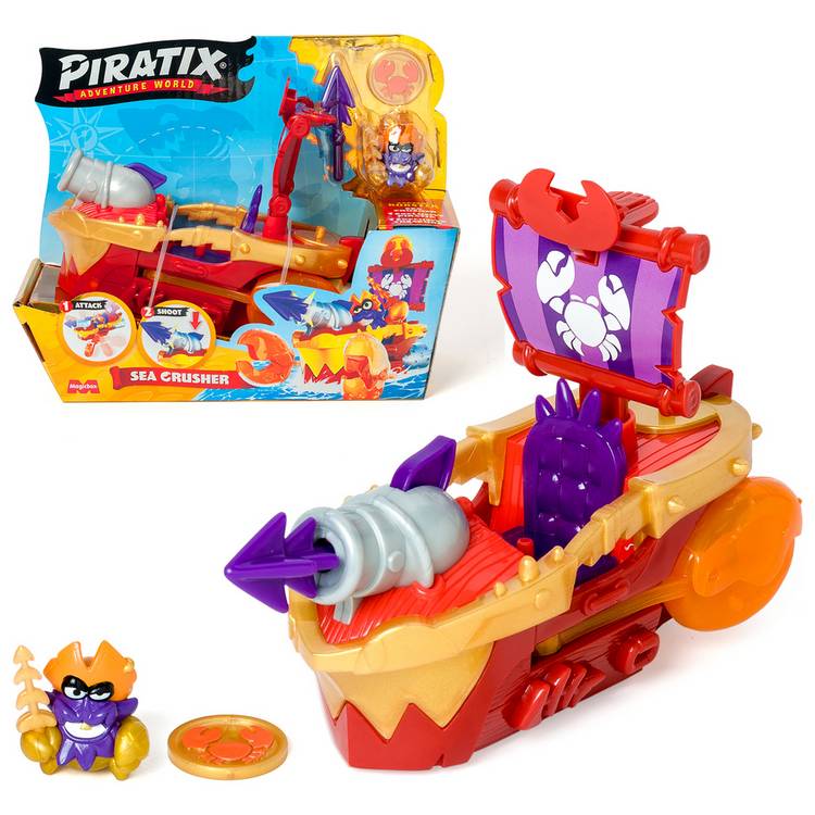 Piratix Sea Crusher Playset with flapping wings and cannon, imported from the UK