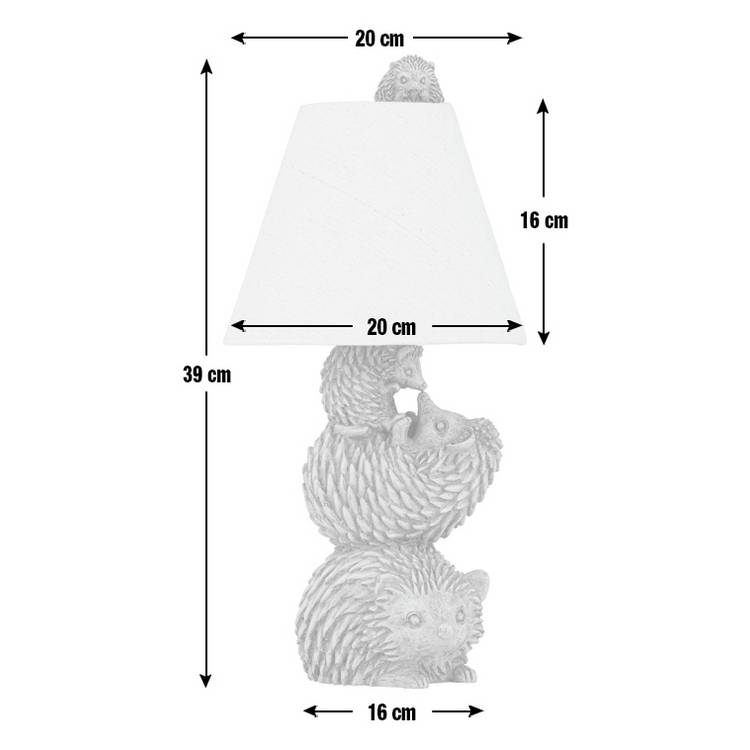 Argos Home hedgehog family table lamp, imported from the UK