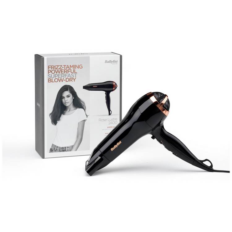 BaByliss Rose Lustre 2400 hair dryer, imported from the UK