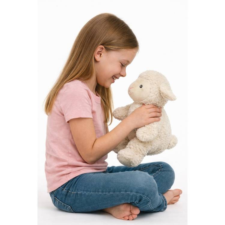 Chad Valley fluffy lamb soft toy 30cm (British brand)