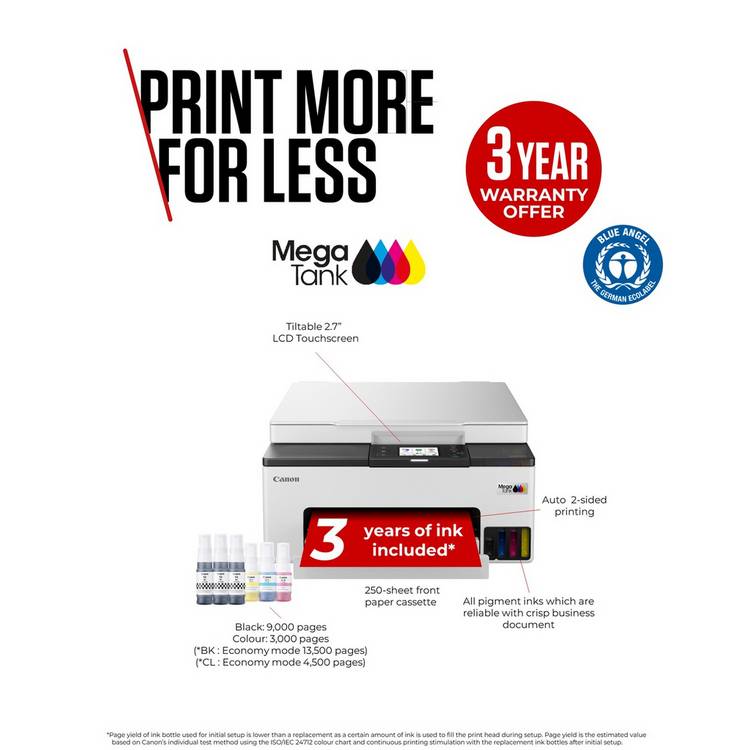 Canon MAXIFY GX1050 3-in-1 MegaTank printer, UK version