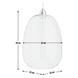 Habitat clear glass easy fit lampshade 29cm (British brand)