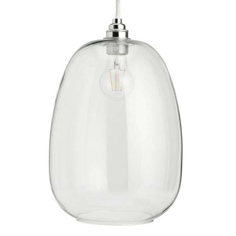 Habitat clear glass easy fit lampshade 29cm (British brand)