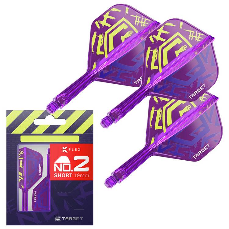 Target Luke Littler K-Flex darts flights No2 short, UK version