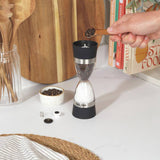 Salter Salt and Pepper Mill Black 18cm, imported from the UK