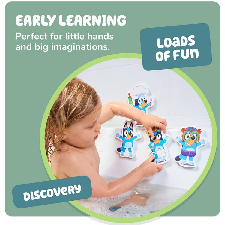 Bluey bath puzzle toy, UK version